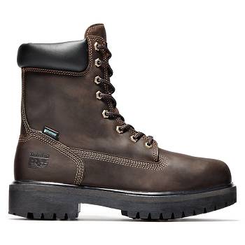 Timberland Férfi PRO Direct Attach 8" Soft Toe Vízálló Bakancs Barna